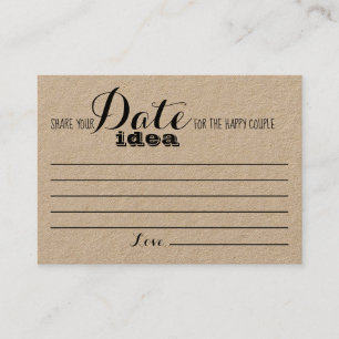 Fête des mariées Jeu Date Carte Idée