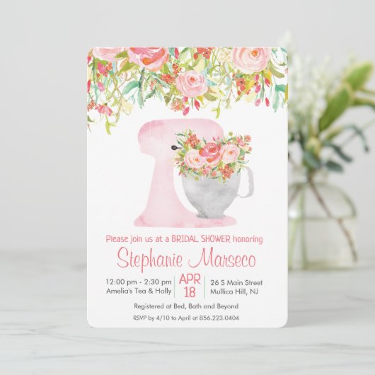 Fête des mariées Kitchen Tea Invitation (Debout devant)