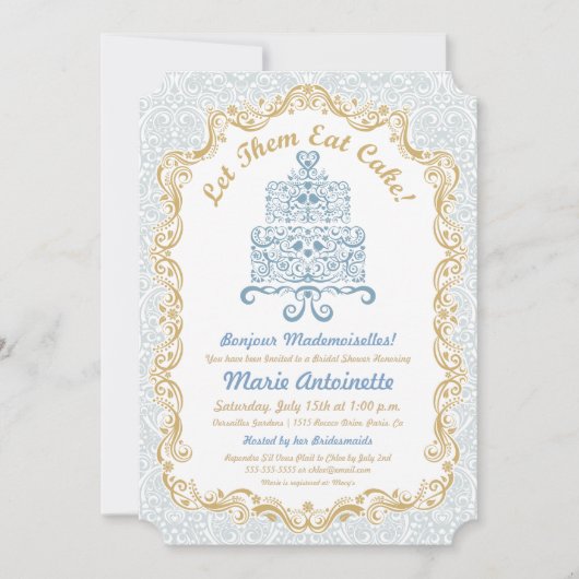 Fête des mariées Laissez-Les Manger Invitation Gât (Devant)