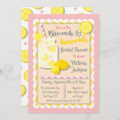 Fête des mariées Lemonade Brunch Invitations (Devant / Derrière)