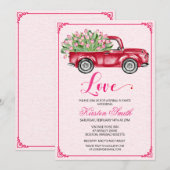 Fête des mariées Love Floral Truck Invitation (Devant / Derrière)
