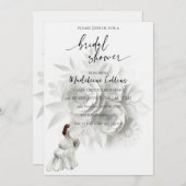Fête des mariées Mariage robe florale Invitation (Devant / Derrière)