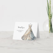 Fête des mariées Mariage robe Merci Cartes (Devant)