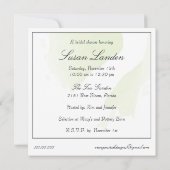 Fête des mariées Mariage Table cadeau Invitation (Dos)