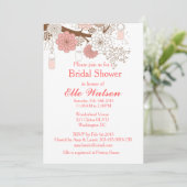 Fête des mariées Mason Jars, Invitations de douche (Debout devant)