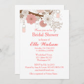 Fête des mariées Mason Jars, Invitations de douche (Devant / Derrière)