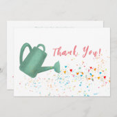 Fête des mariées Merci arrosage Can Coeurs (Devant / Derrière)