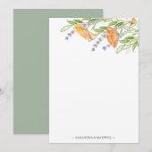 Fête des mariées Merci Cartes Boho Fleurs sauvages (Devant / Derrière)