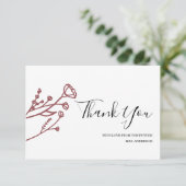 Fête des mariées Merci note (Debout devant)