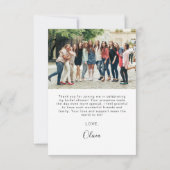 Fête des mariées Merci photo minimaliste (Dos)