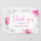 Fête des mariées Merci rose Botanique Floral (Devant)