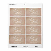 Fête des mariées Mini Champagne Étiquette rose (Feuille entière)