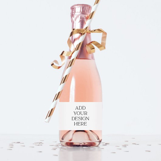Fête des mariées Mini Étiquette à vin mousseux | B