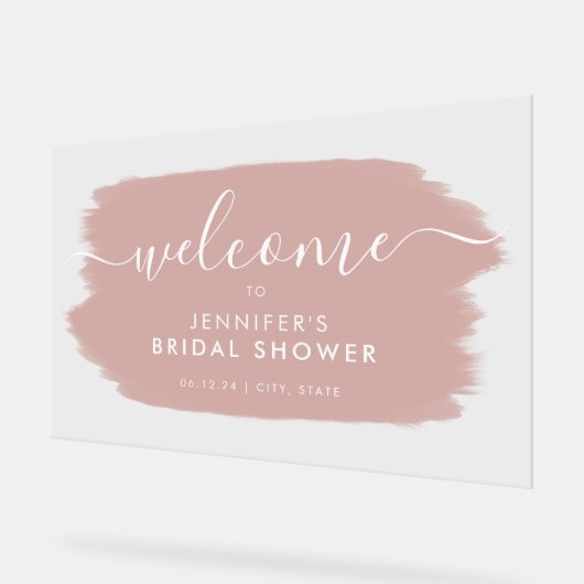 Fête des mariées moderne Accueil Dusty Paint rose (Angle)