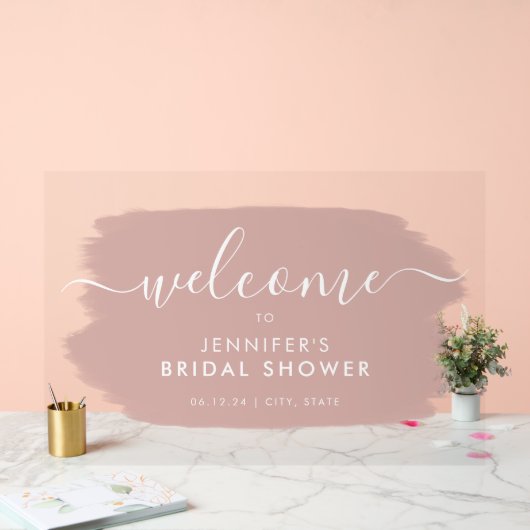 Fête des mariées moderne Accueil Dusty Paint rose (Mariage)