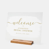 Fête des mariées moderne Bienvenue Peinture blanch (Angle)