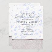 Fête des mariées moderne Blue Rain Invitations (Devant / Derrière)