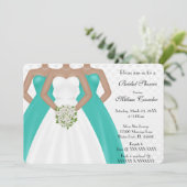 Fête des mariées moderne chic élégant Invitation (Debout devant)