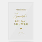 Fête des mariées moderne chic Welcome Gold Script (Recto)