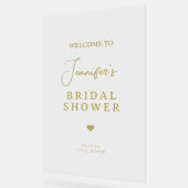 Fête des mariées moderne chic Welcome Gold Script (Angle)