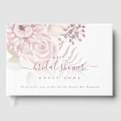 Fête des mariées moderne Dusty Rose Florals Livre  (Recto)