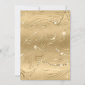 Fête des mariées moderne Luxury Gold Invitation (Dos)