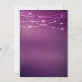 Fête des mariées moderne Purple Bokeh Invitation (Dos)