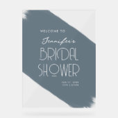Fête des mariées moderne Welcome Paint Dusty Blue (Recto)