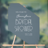 Fête des mariées moderne Welcome Paint Dusty Blue (Neutre)