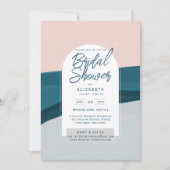 FÊTE DES MARIÉES NUMÉRIQUE Invitation bleu rose ma (Devant)