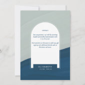 FÊTE DES MARIÉES NUMÉRIQUE Invitation Blue Navy (Dos)