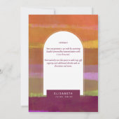 FÊTE DES MARIÉES numérique Invitation Urbain Plum  (Dos)