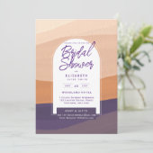 FÊTE DES MARIÉES NUMÉRIQUE Invitation violet orang (Debout devant)