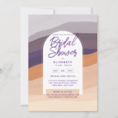 FÊTE DES MARIÉES NUMÉRIQUE Invitation violet orang (Devant)