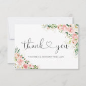 Fête des mariées or rose rose pâle  Merci plat (Devant)