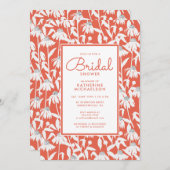 FÊTE DES MARIÉES | Orange Daisy Garden Invitation (Devant / Derrière)