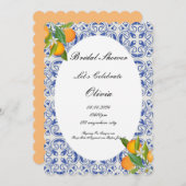 FÊTE DES MARIÉES ORANGES INVITATION (Devant / Derrière)