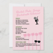 Fête des mariées Palm Springs Invitation (rose) (Dos)