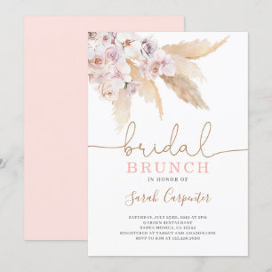 Fête des mariées Pampas Grass brunch invitation