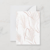 Fête des mariées Pampas Grass Terracotta Carte Bud (Dos)