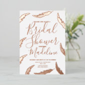 Fête des mariées Pampas Pressé Mariage Invitations (Debout devant)