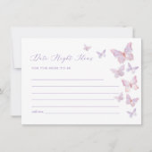 Fête des mariées papillon Date Nuit Idées Carte (Devant)