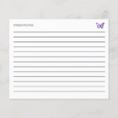 Fête des mariées Papillon Recette Carte Purple Scr (Dos)