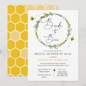 Fête des mariées par Mail Bride à Bee invitation (Devant / Derrière)