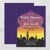 Fête des mariées Party Arabian Nights Invitation v (Devant / Derrière)