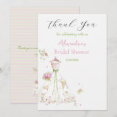 Fête des mariées personnalisée Merci (Devant / Derrière)