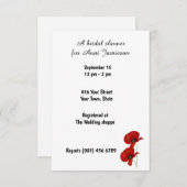Fête des mariées Poppy Red Invitation (Devant / Derrière)