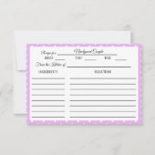 Fête des mariées Recette Carte blanc Polka Dot Lav (Devant)