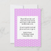 Fête des mariées Recette Carte blanc Polka Dot Lav (Dos)