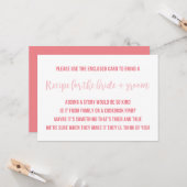 Fête des mariées Recette Carte Dire Invitation Ins (Devant/Arrière en situation)